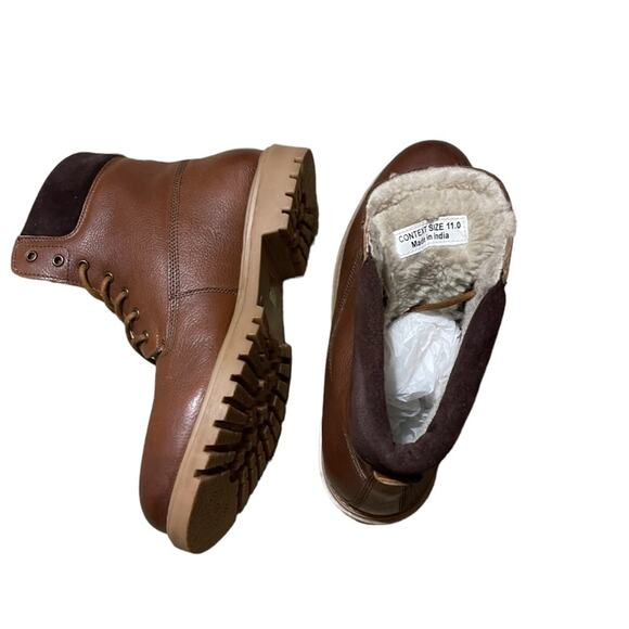 Modern Fiction Men's Casual Leather Cognac Brown Non Slip Boot Size 11 NEW - Picture 8 of 11